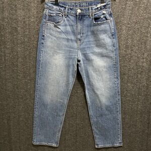 American Eagle Jeans Women 8 Short Highest Rise 90s Boyfriend Distressed Stretch